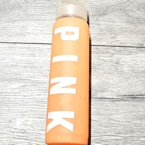 Victorias Secret PINK Logo 20 oz Silicone Sleeve & Water Bottle EUC